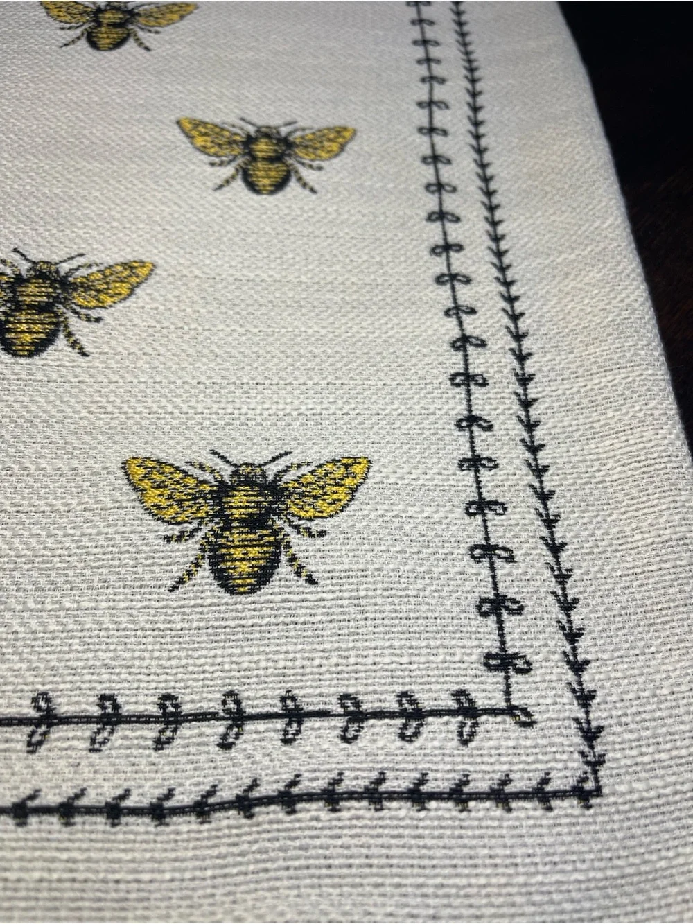 Bee Accent Throw Pillow Cover 18x18 Home Decor Square Neutral Gold Ivory